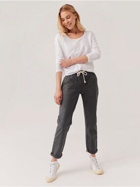 Pact Woven Twill Roll Up Pant in Storm Gray Women’s size XS